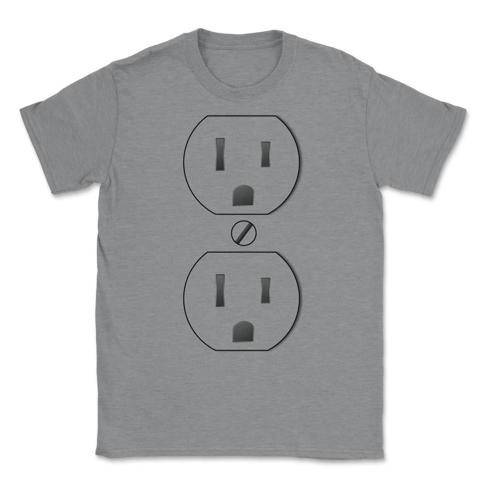Electrical Outlet Halloween Costume Unisex T-Shirt - Grey Heather