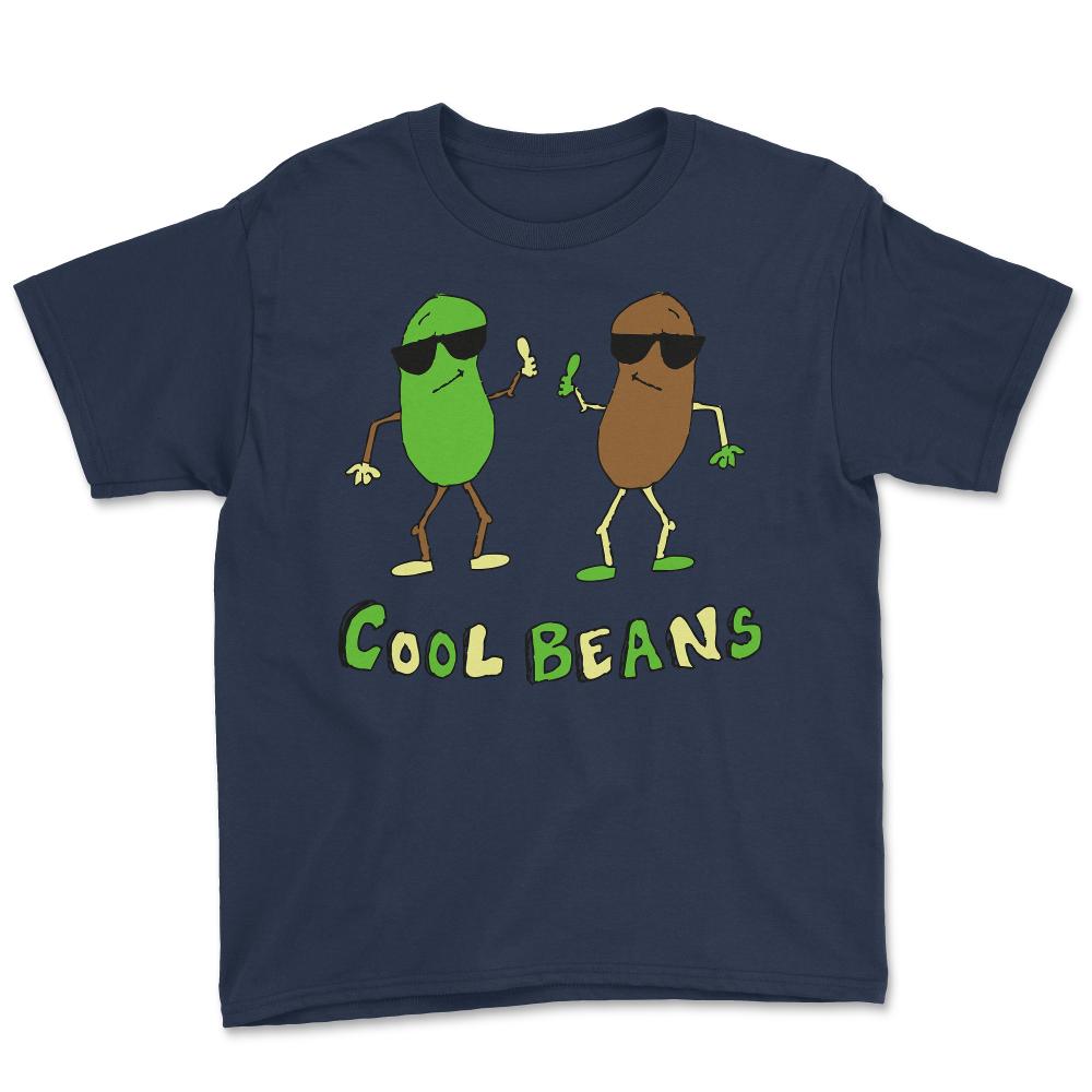 Retro Cool Beans - Youth Tee - Navy