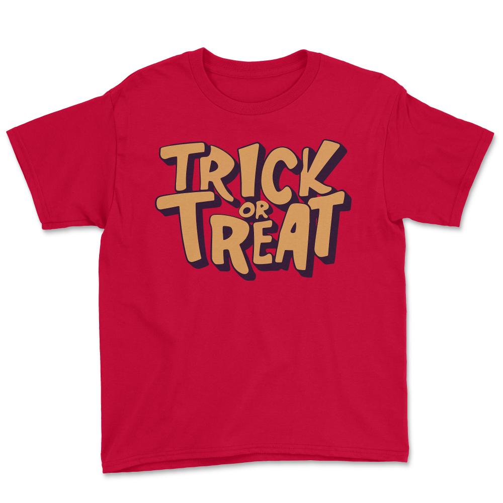 Trick or Treat Halloween - Youth Tee - Red