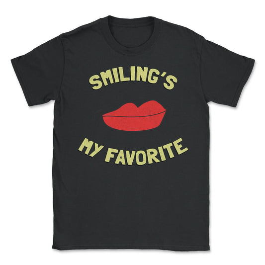 Smiling's My Favorite Retro - Unisex T-Shirt - Black