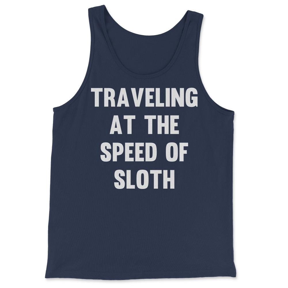 Traveling at the Speed of Sloth - Tank Top - Navy