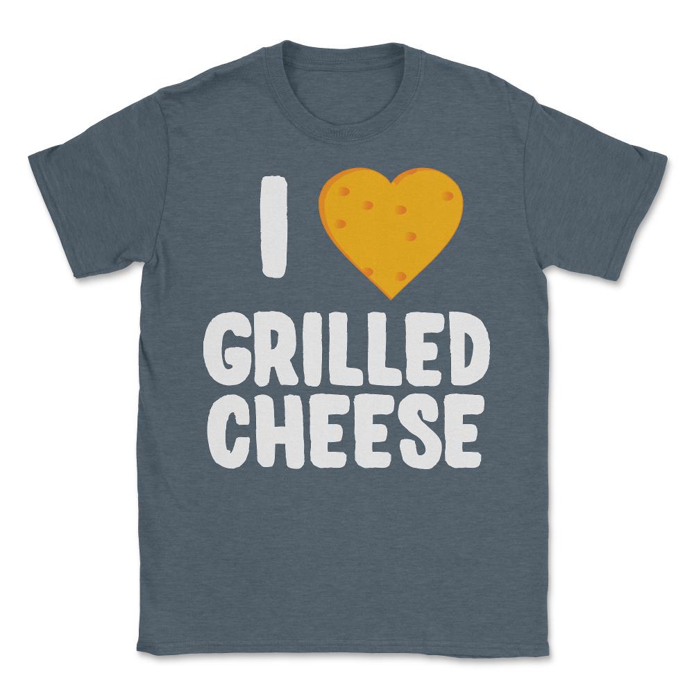 I Love Grilled Cheese - Unisex T-Shirt - Dark Grey Heather