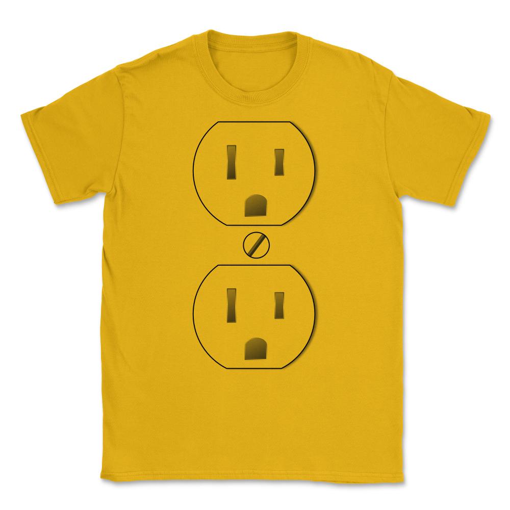Electrical Outlet Halloween Costume Unisex T-Shirt - Gold