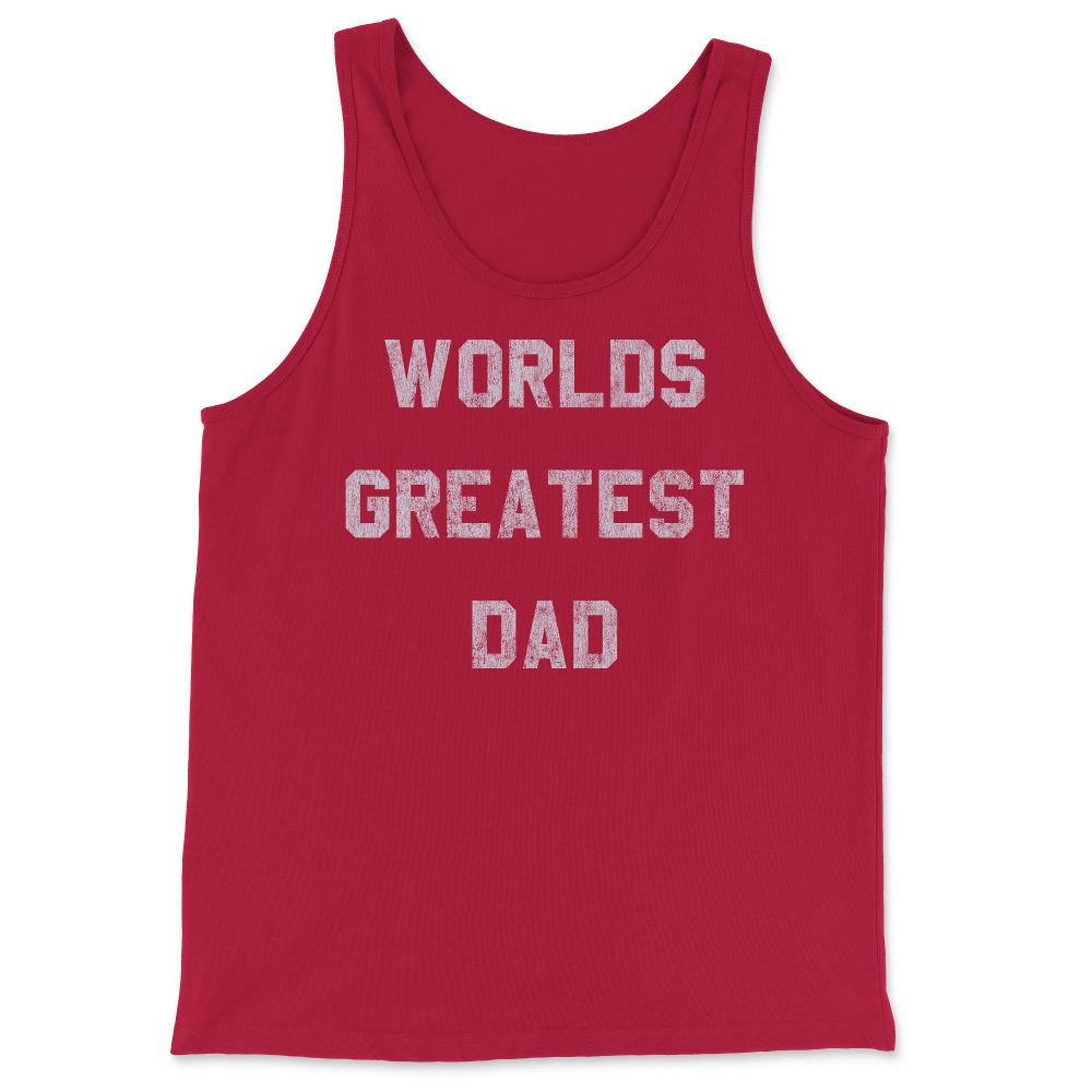 Worlds Greatest Dad Retro - Tank Top - Red
