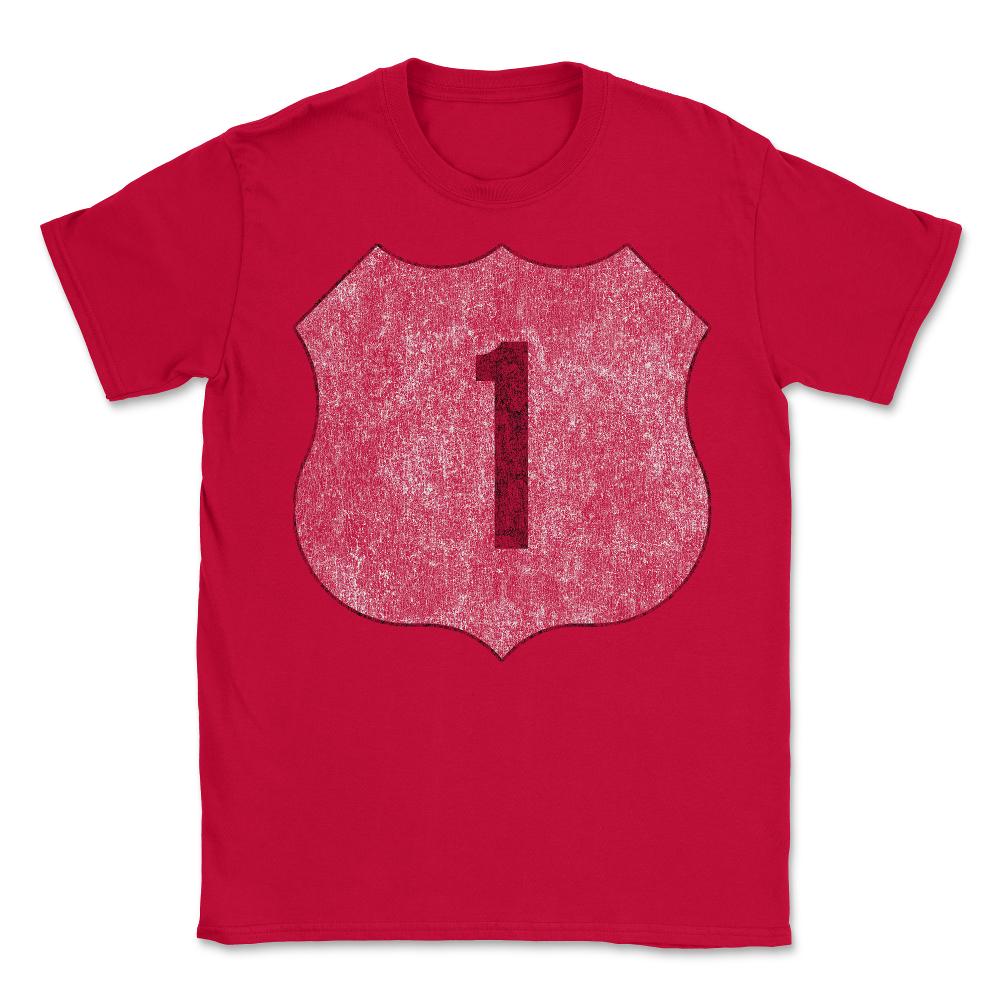 Route 1 Retro - Unisex T-Shirt - Red