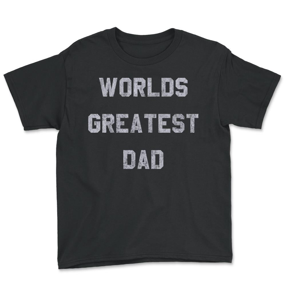 Worlds Greatest Dad Retro - Youth Tee - Black