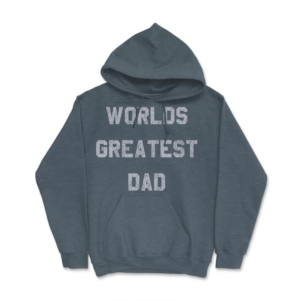 Worlds Greatest Dad Retro - Hoodie - Dark Grey Heather