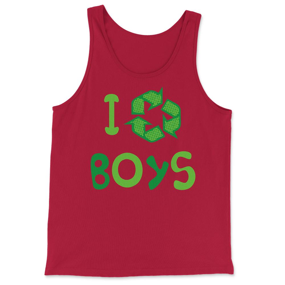 I Recycle Boys Funny Cute - Tank Top - Red