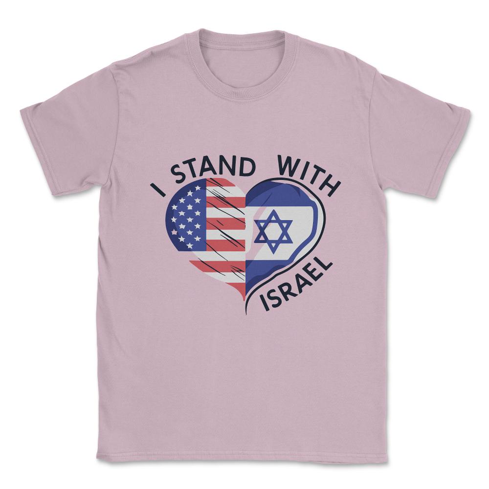 I Stand With Israel Unisex T-Shirt - Light Pink
