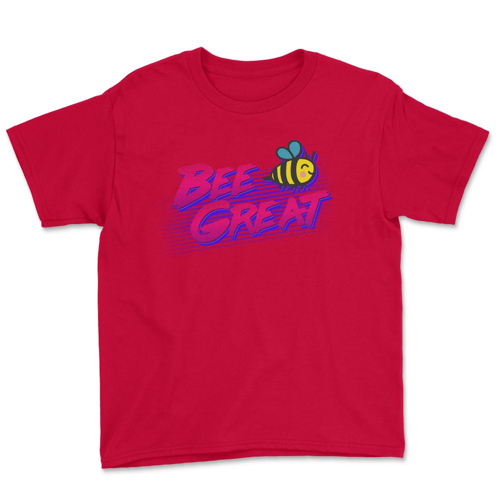 Bee Great Retro - Youth Tee - Red