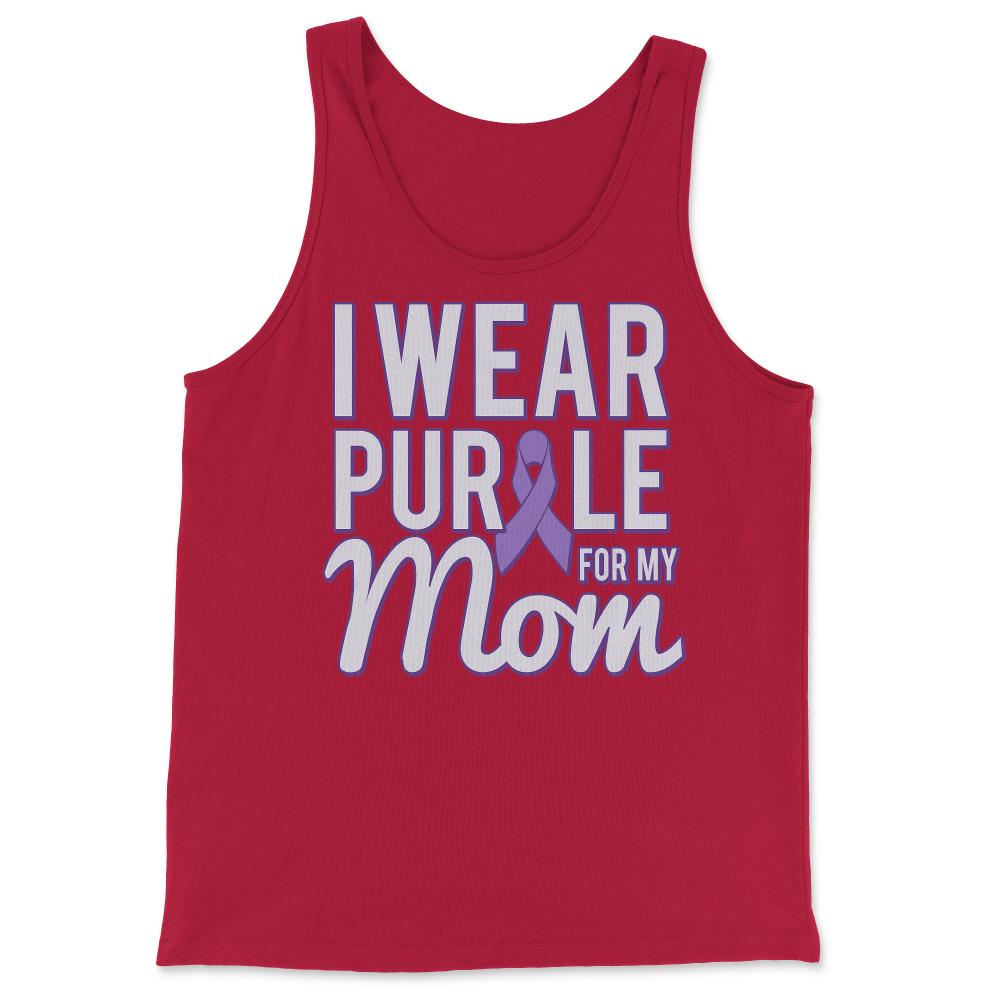 I Wear Purple For My Mom Alzheimer's - Tank Top - Red