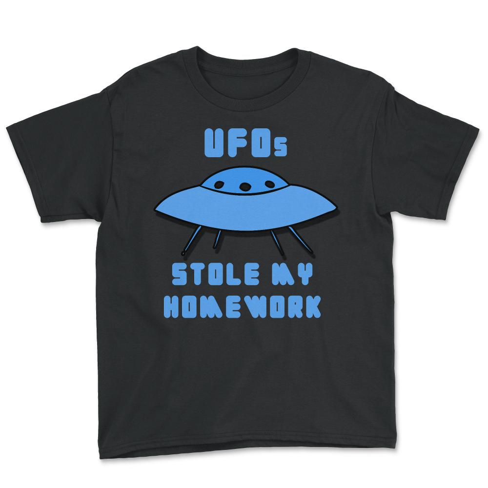 UFOs Stole My Homework - Youth Tee - Black
