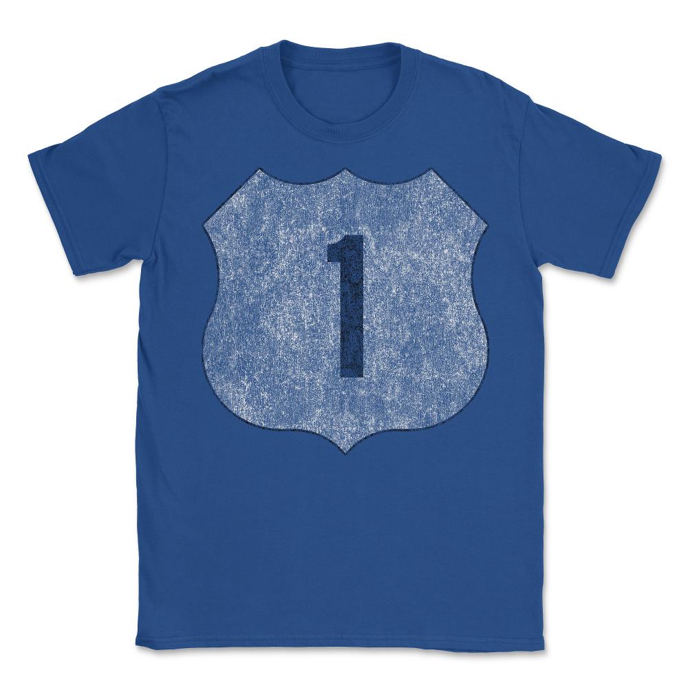 Route 1 Retro - Unisex T-Shirt - Royal Blue