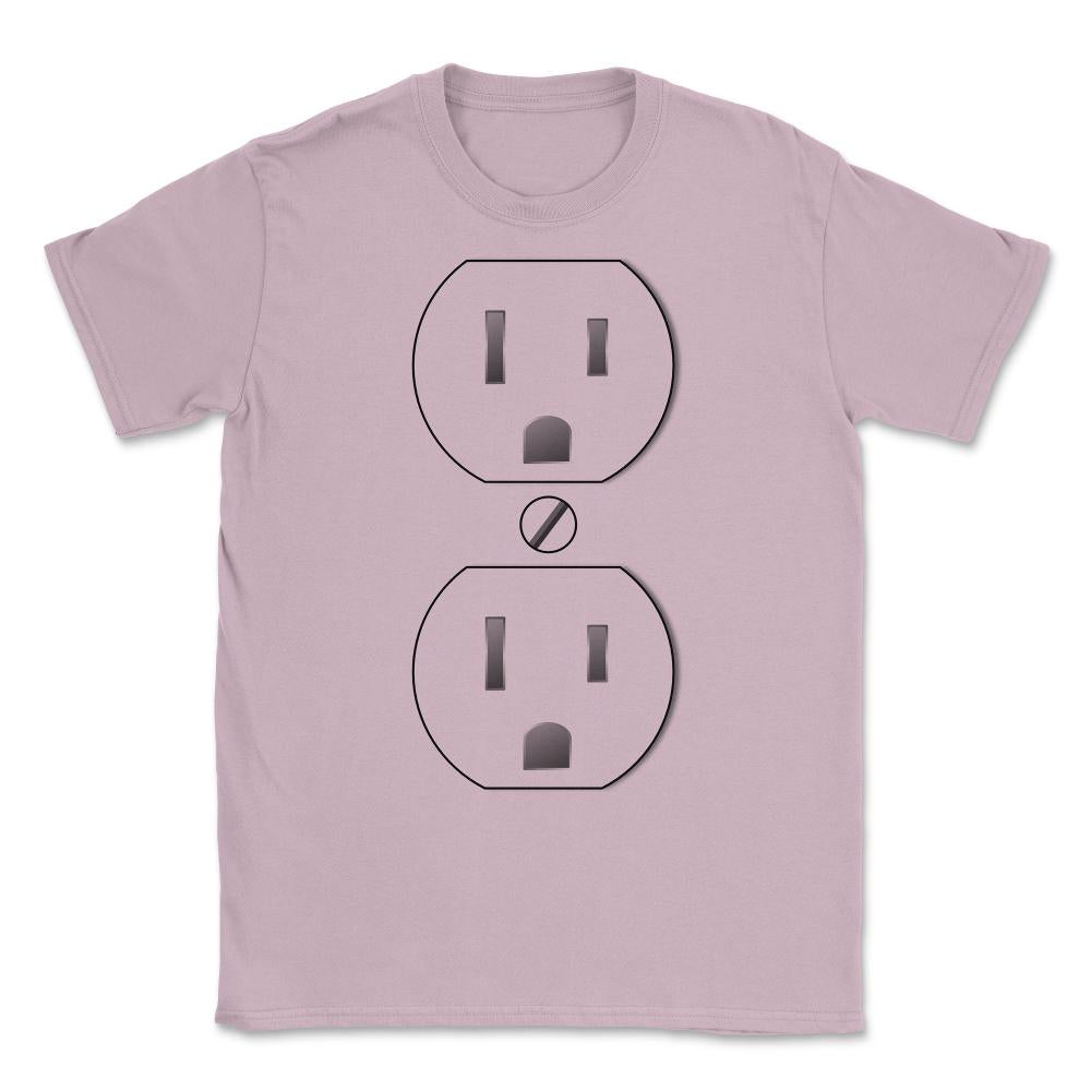 Electrical Outlet Halloween Costume Unisex T-Shirt - Light Pink