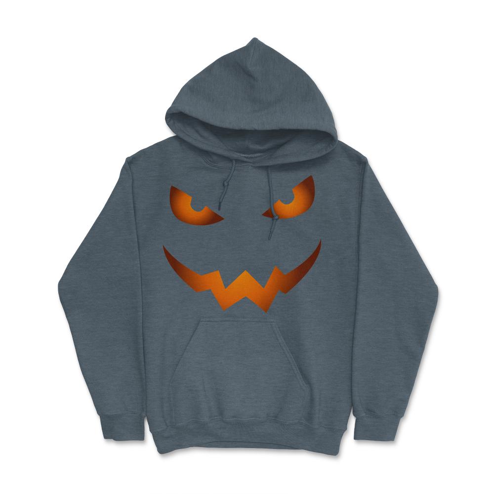 Scary Jack O Lantern Pumpkin Face Halloween Costume - Hoodie - Dark Grey Heather