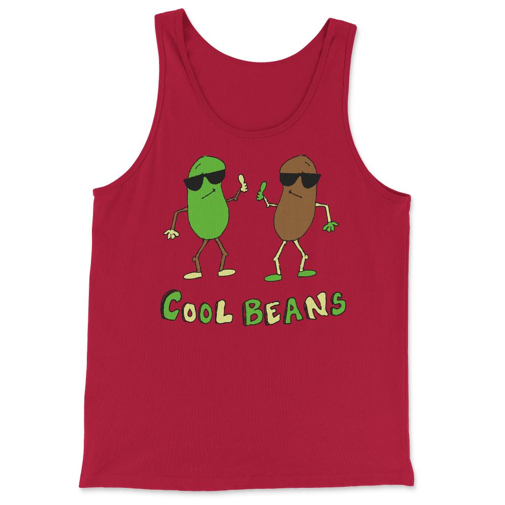 Retro Cool Beans - Tank Top - Red