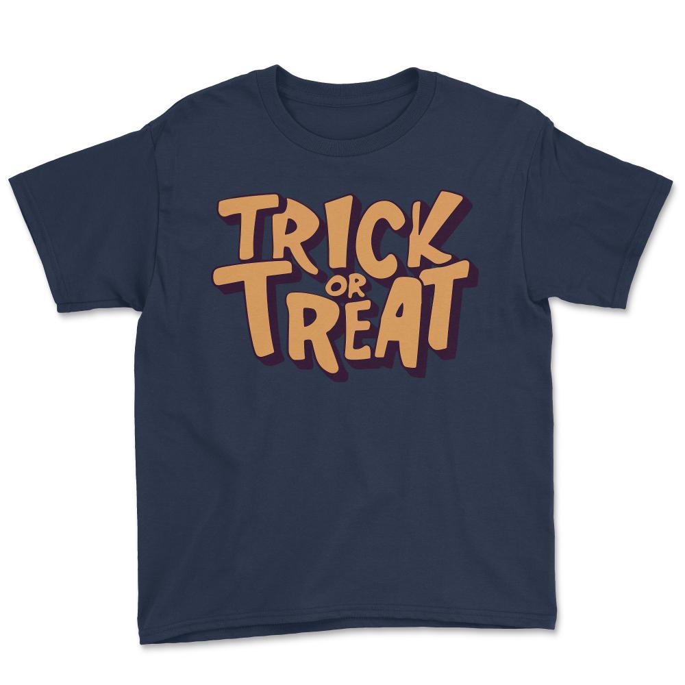 Trick or Treat Halloween - Youth Tee - Navy