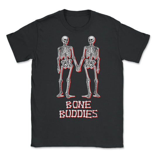 Bone Buddies Funny Skeleton - Unisex T-Shirt - Black