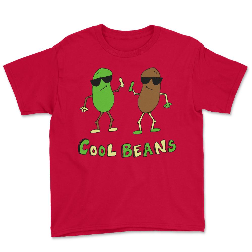 Retro Cool Beans - Youth Tee - Red