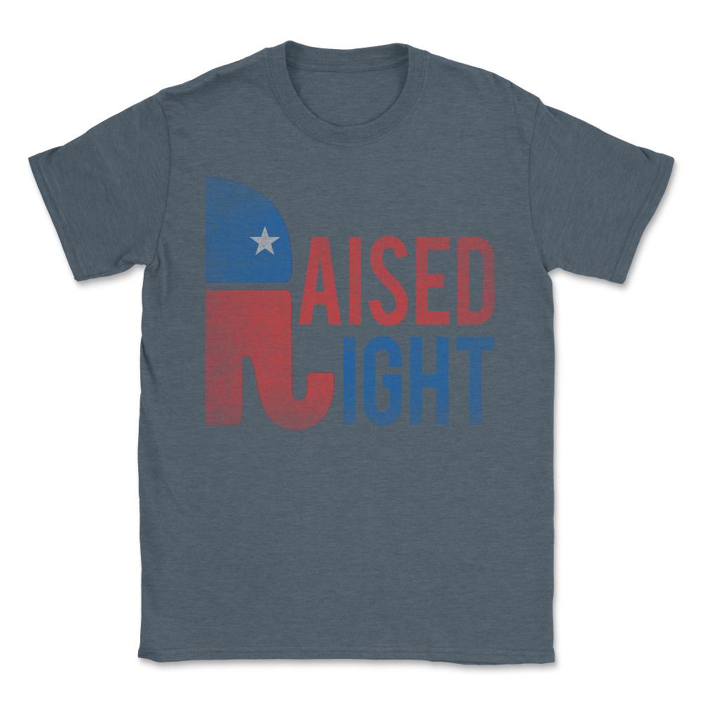 Raised Right Retro Republican - Unisex T-Shirt - Dark Grey Heather