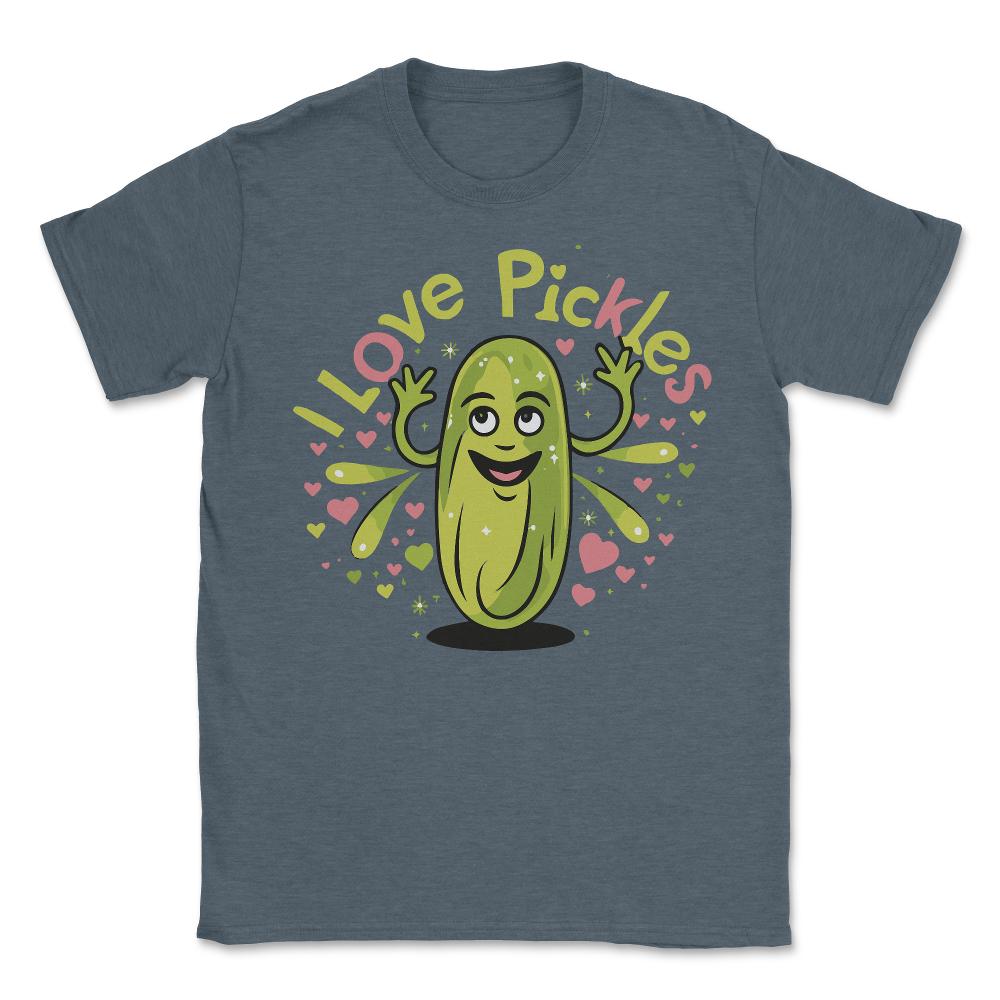 I Love Pickles - Unisex T-Shirt - Dark Grey Heather