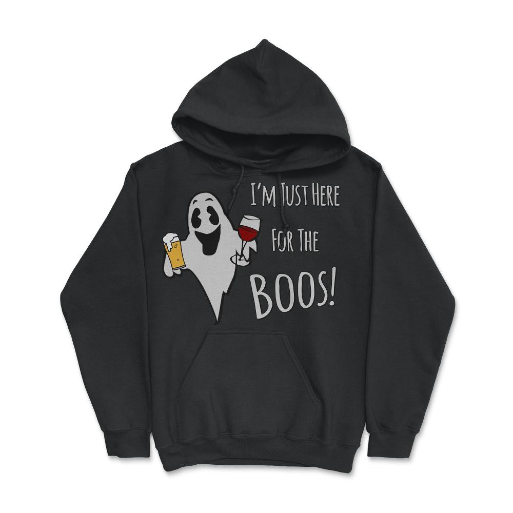 I'm Just Here For the Boos Beer and Wine - Hoodie - Black