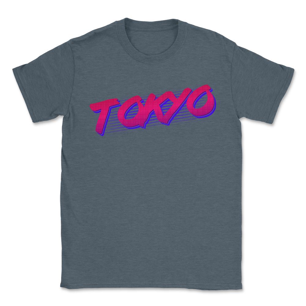Retro 80s Tokyo Japan - Unisex T-Shirt - Dark Grey Heather