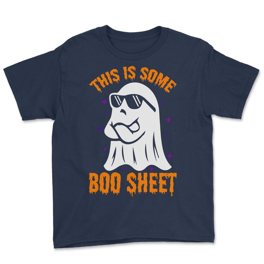 This is Some Boo Sheet Funny Halloween - Youth Tee - Navy