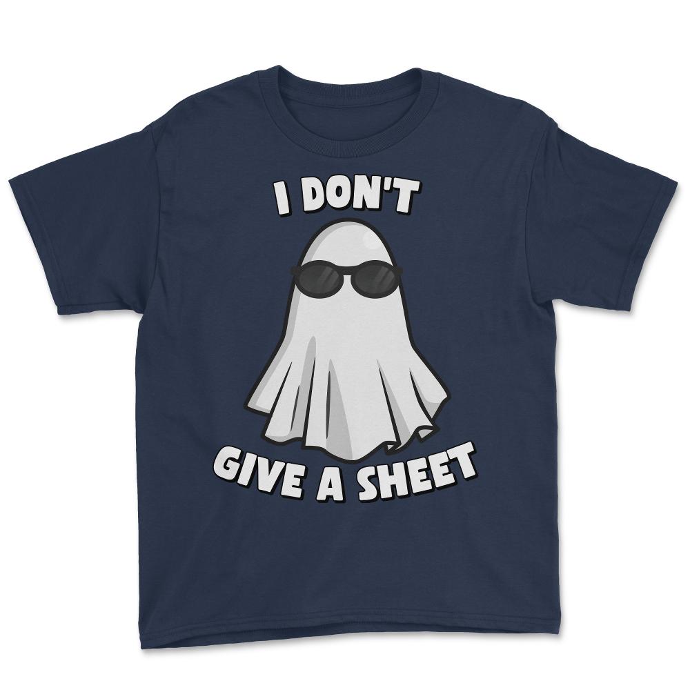 I Don't Give a Sheet Funny Halloween - Youth Tee - Navy