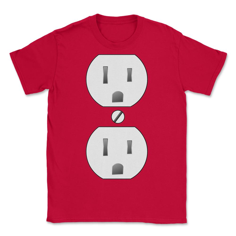 Electrical Outlet Halloween Costume - Unisex T-Shirt - Red