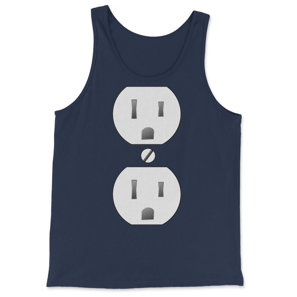 Electrical Outlet Halloween Costume - Tank Top - Navy
