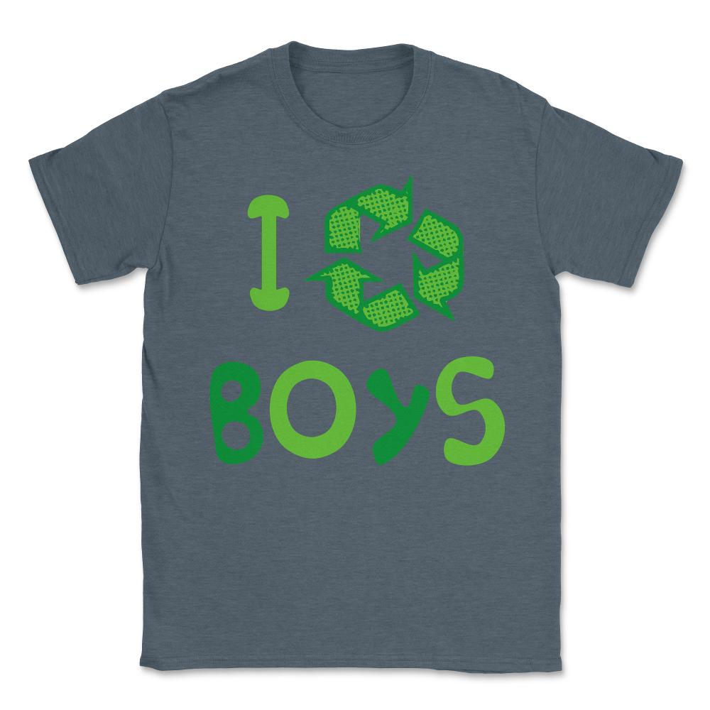 I Recycle Boys Funny Cute - Unisex T-Shirt - Dark Grey Heather