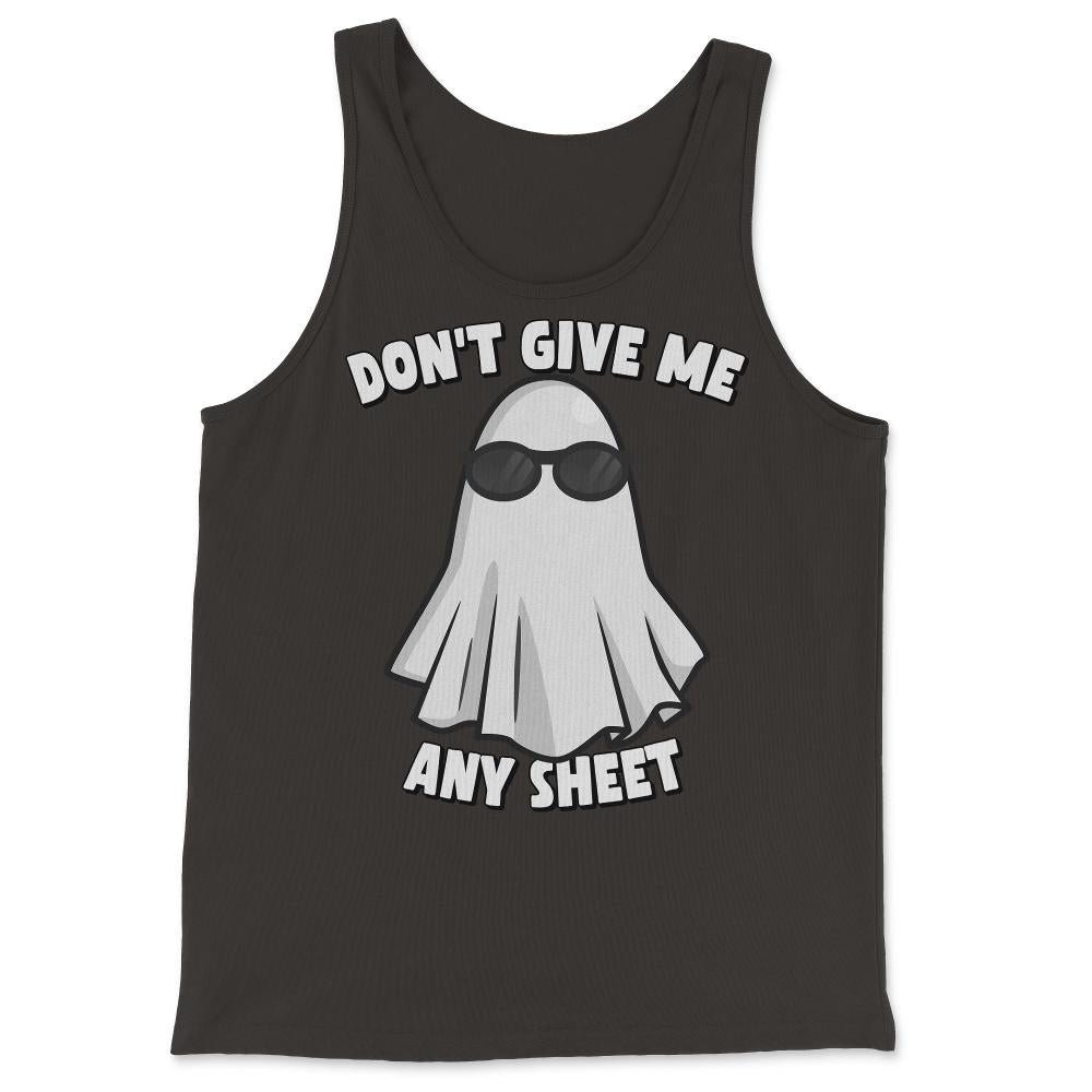 Don't Give Me Any Sheet Funny Ghost - Tank Top - Black