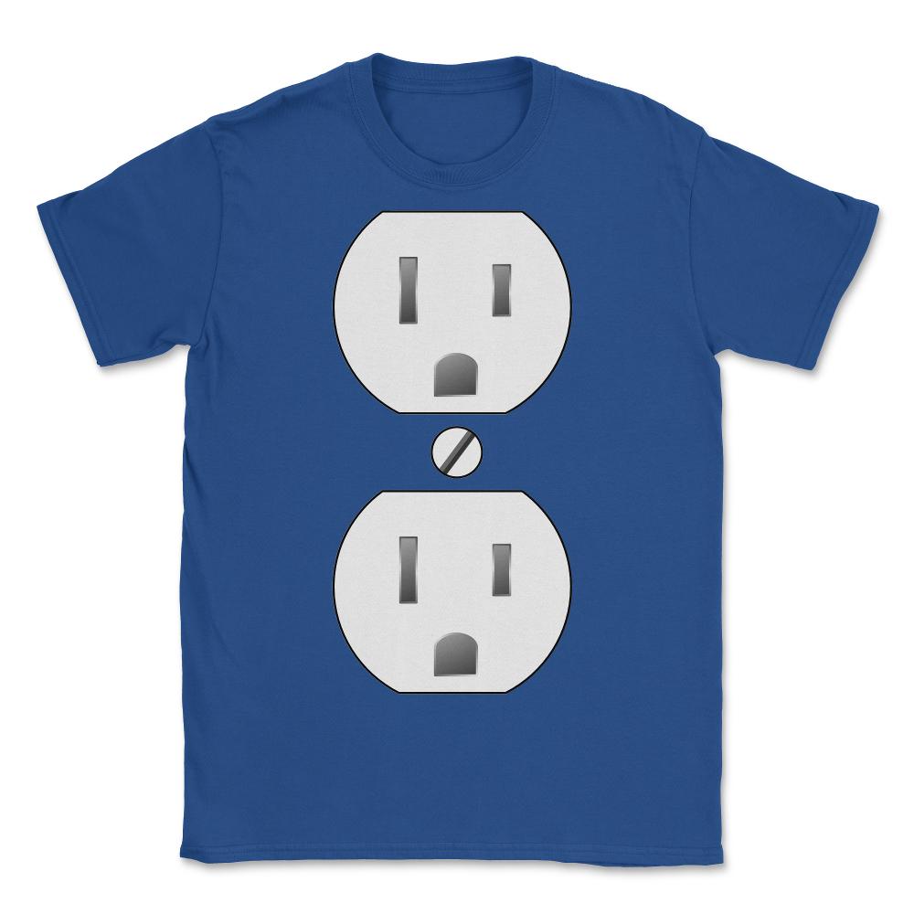Electrical Outlet Halloween Costume - Unisex T-Shirt - Royal Blue