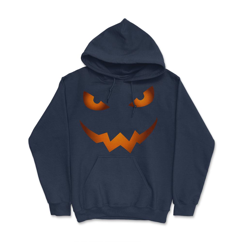 Scary Jack O Lantern Pumpkin Face Halloween Costume - Hoodie - Navy