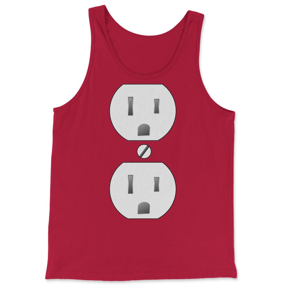 Electrical Outlet Halloween Costume - Tank Top - Red