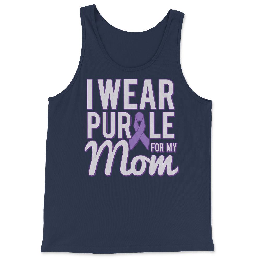 I Wear Purple For My Mom Alzheimer's - Tank Top - Navy