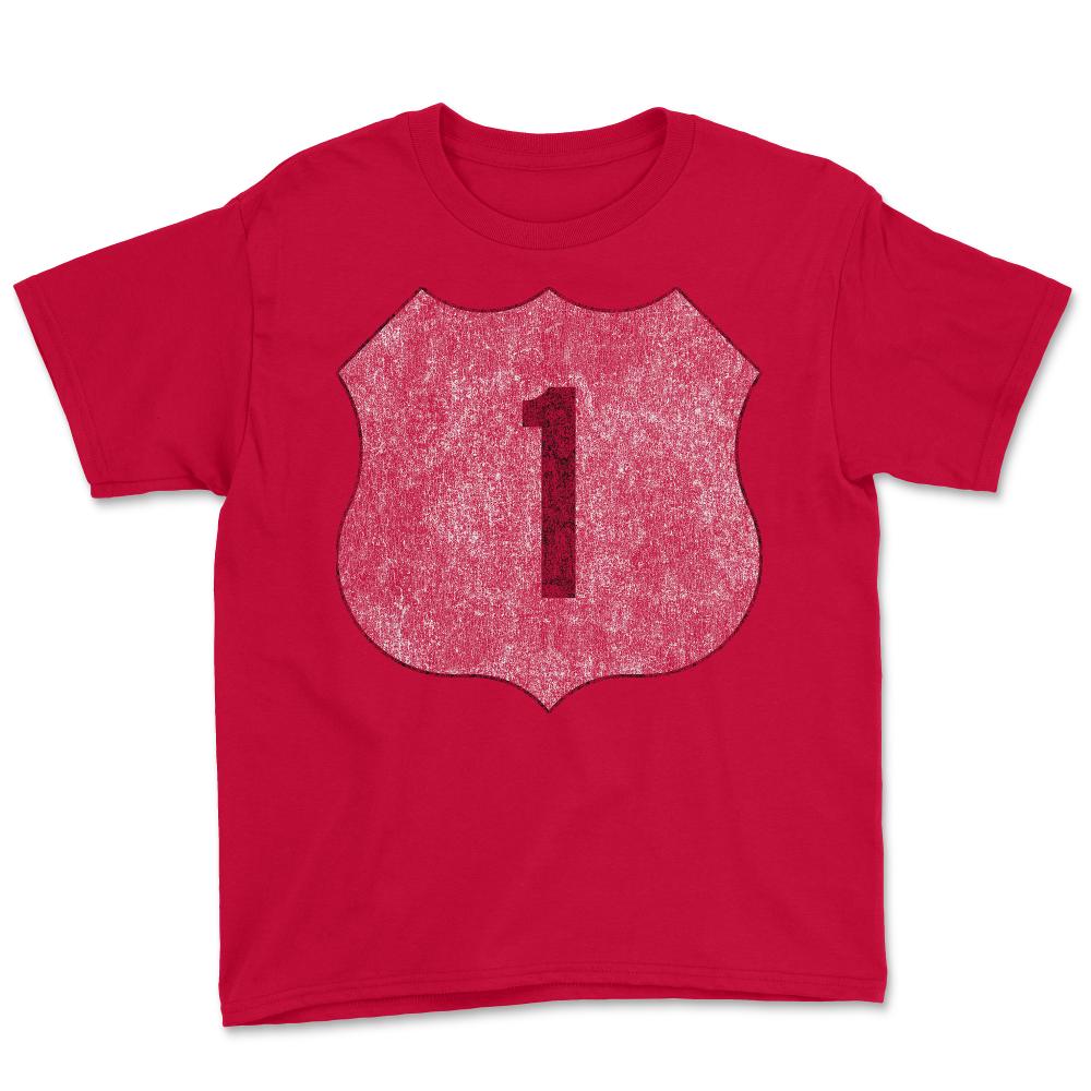 Route 1 Retro - Youth Tee - Red