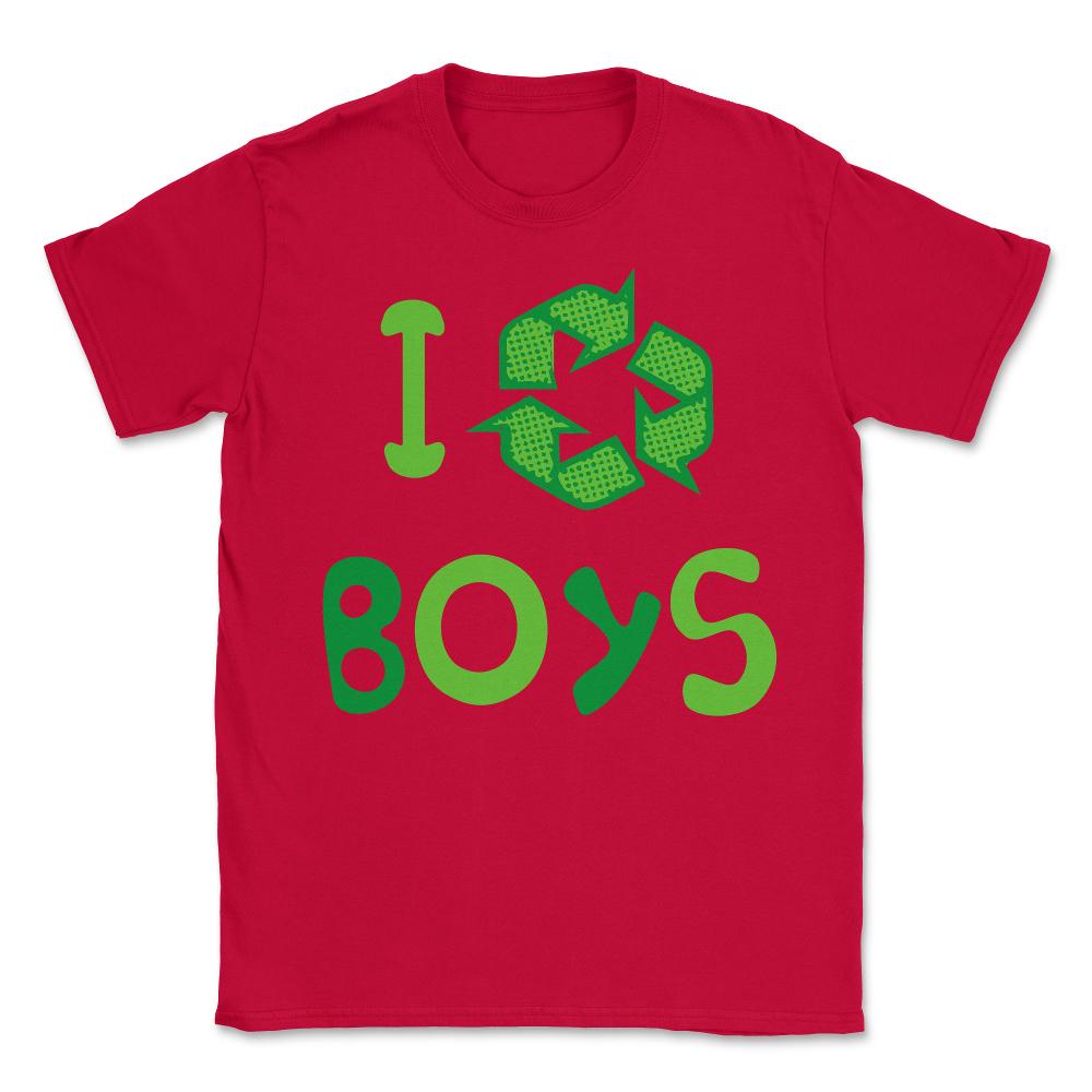 I Recycle Boys Funny Cute - Unisex T-Shirt - Red