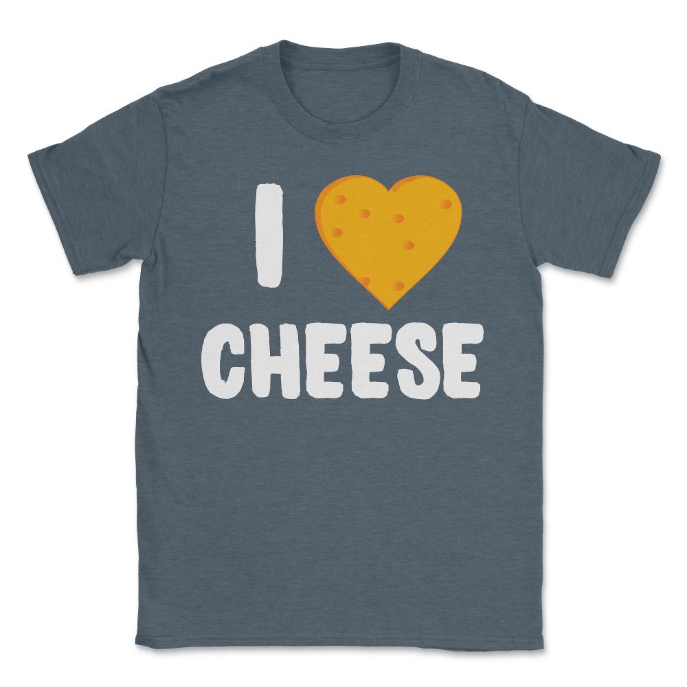 I Love Cheese - Unisex T-Shirt - Dark Grey Heather