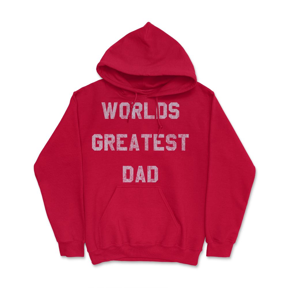Worlds Greatest Dad Retro - Hoodie - Red
