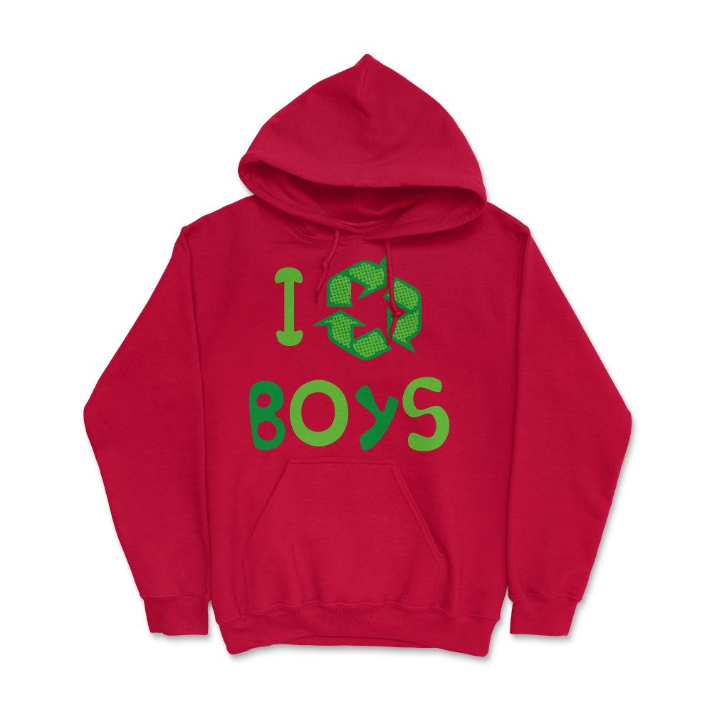 I Recycle Boys Funny Cute - Hoodie - Red