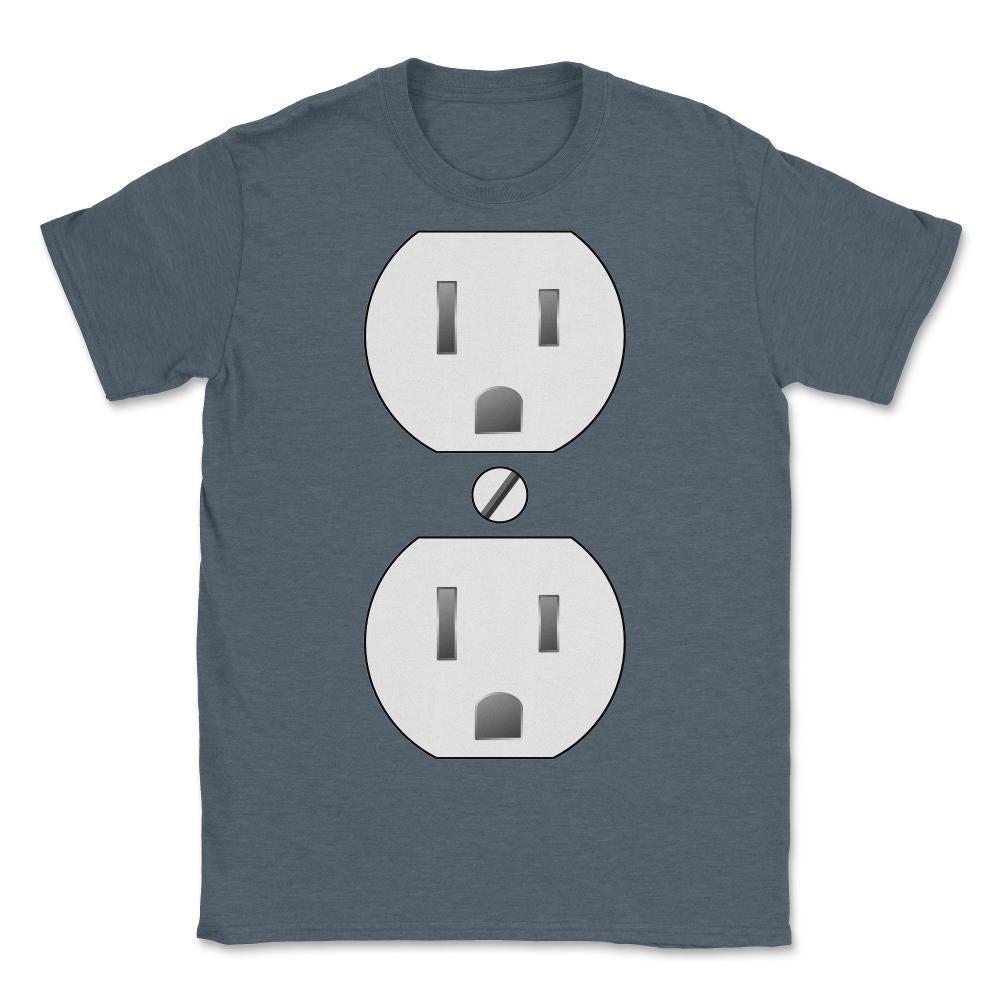 Electrical Outlet Halloween Costume - Unisex T-Shirt - Dark Grey Heather