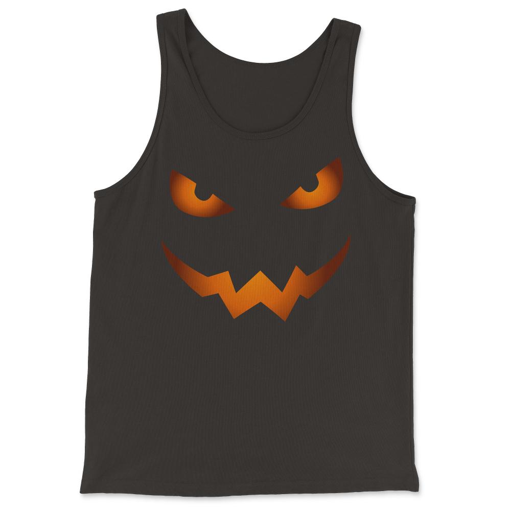 Scary Jack O Lantern Pumpkin Face Halloween Costume - Tank Top - Black