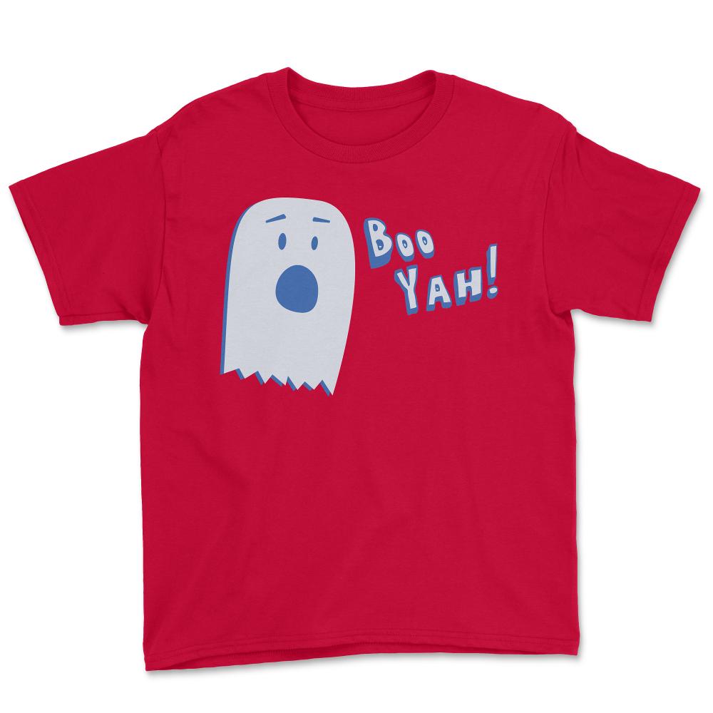 Booyah Funny Halloween Ghost - Youth Tee - Red