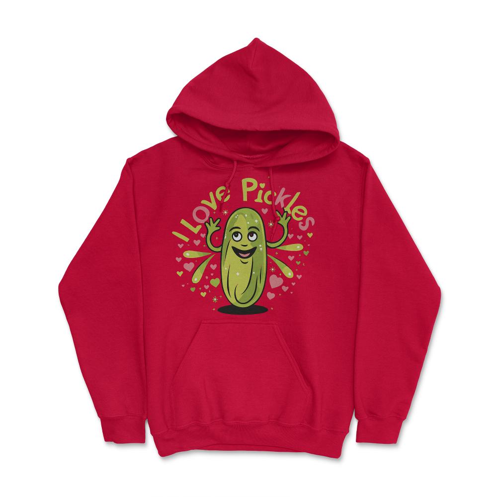 I Love Pickles - Hoodie - Red