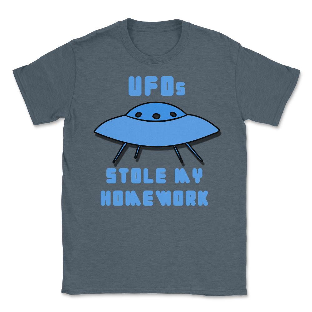 UFOs Stole My Homework - Unisex T-Shirt - Dark Grey Heather
