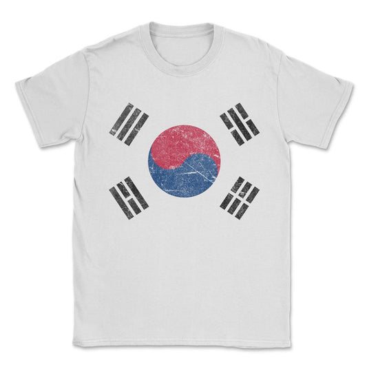 South Korea Retro Unisex T-Shirt - White