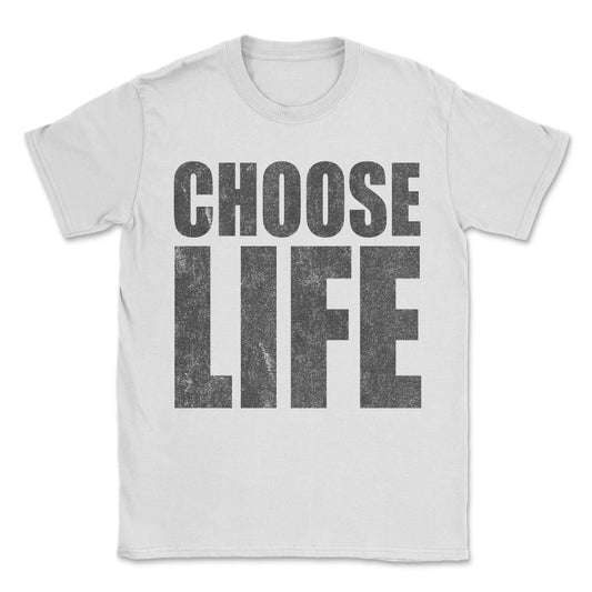 Retro Choose Life Unisex T-Shirt - White