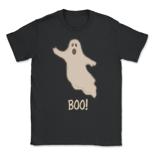 Boo The Ghost Unisex T-Shirt - Black